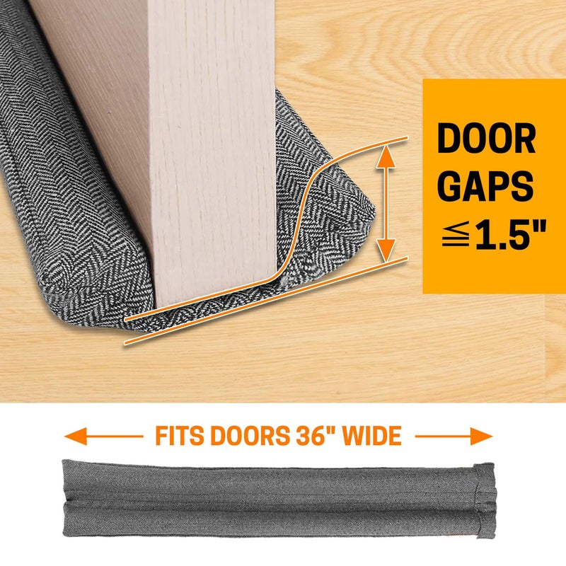 VISEMAN 36 Inch Under Door Stopper-Door Noise Blocker, Double Sided Door Stopper, Machine-Washable - Image 5